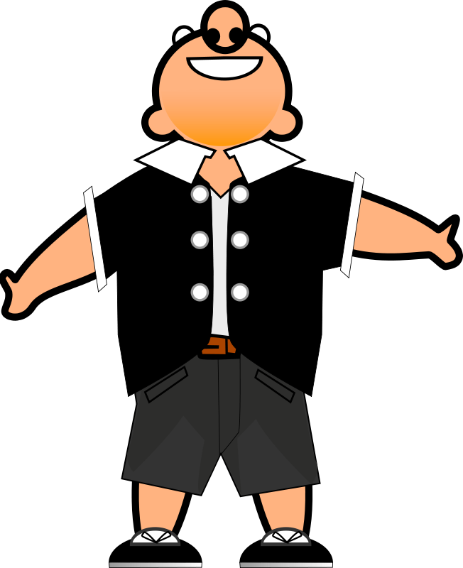 Free Vector Mr - Happy Man Cartoon (652x800), Png Download