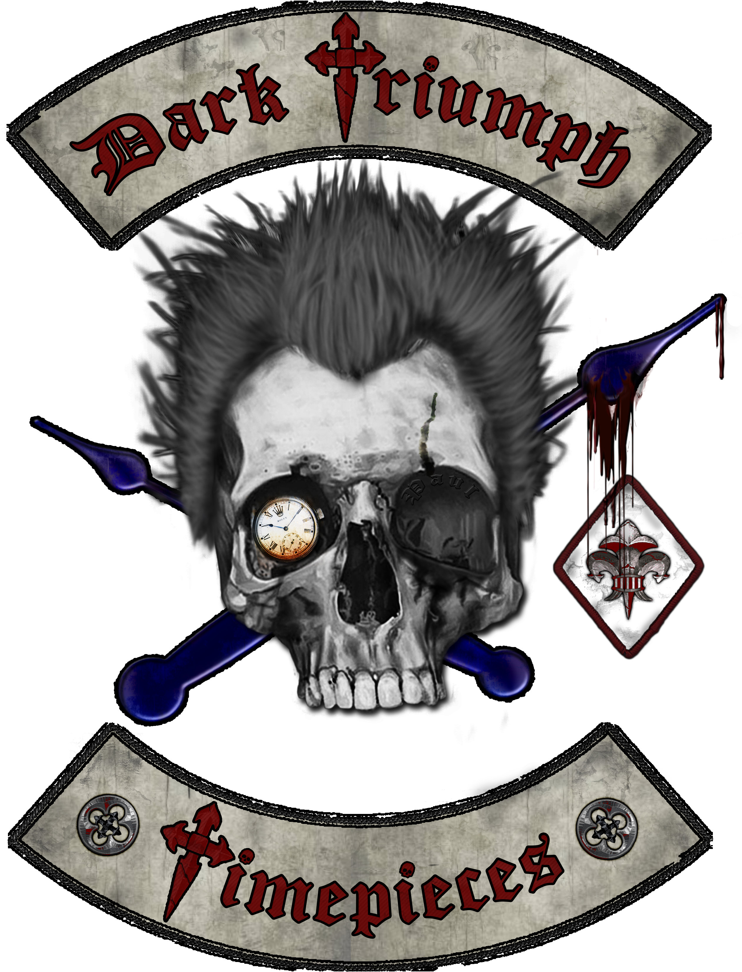 Dark Triumph Paul Skull Relic Tee V3 - Hours Ali In The Jungle (2600x3399), Png Download