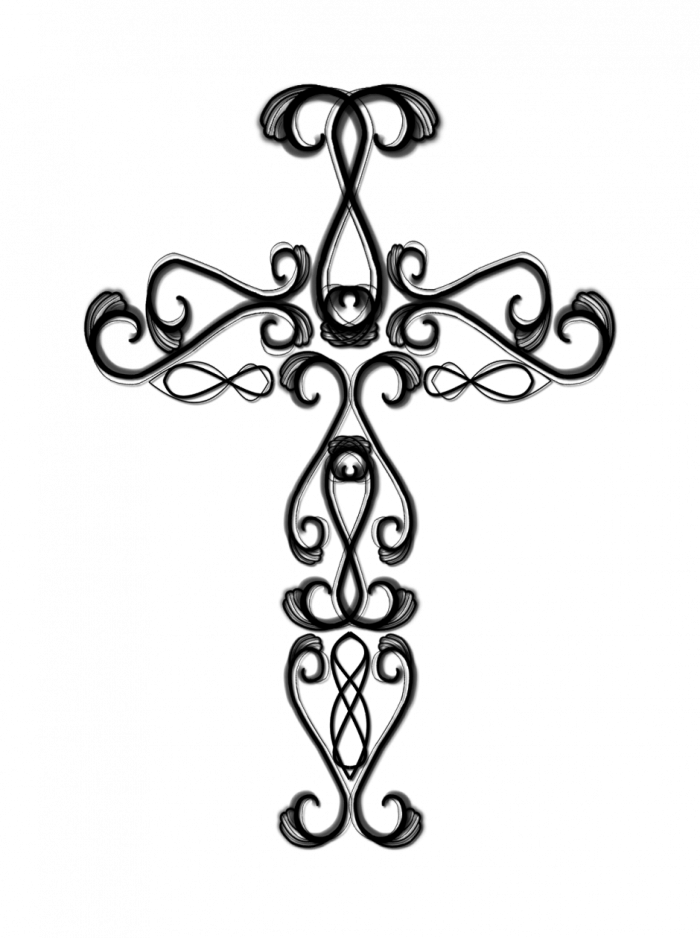 Png Fancy Cross - Cross Drawings (700x938), Png Download