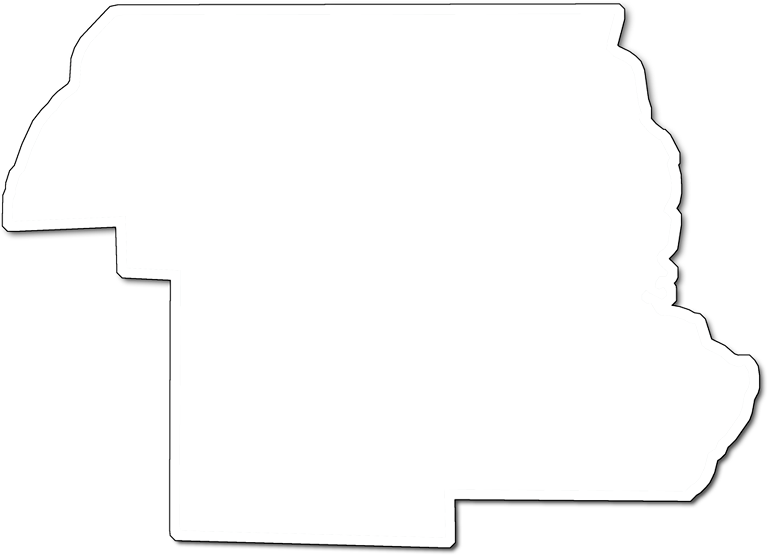 A Map Of Jackson With An Outer Shadow Around The Map (768x555), Png Download