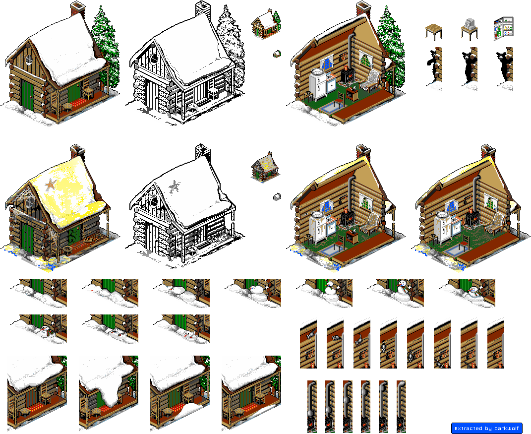 Click For Full Sized Image Log Cabin - House (1088x926), Png Download