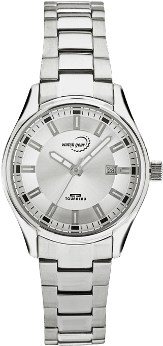 32mm Sunray Silver Dial Watch - Tissot T41 1.183 33 Le Locle Automatic Lady (455x683), Png Download