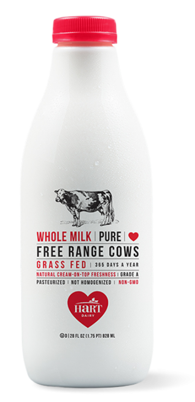 Whole Milk Bottle - Glass Bottle (412x830), Png Download