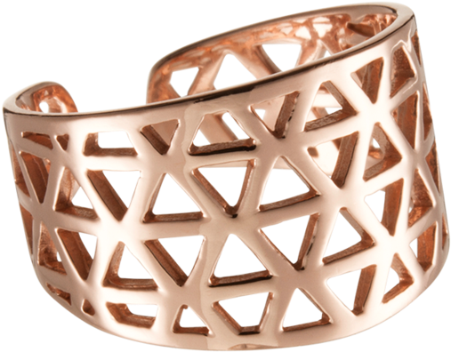 Triangle Filigree Ring Image - Bangle (939x1024), Png Download