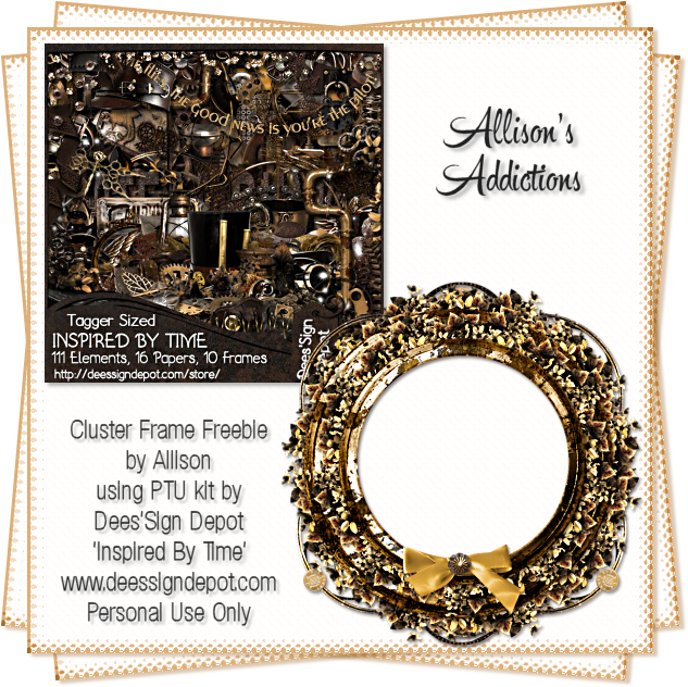 Inspired By Time With Ftu Cluster Frame And Verymany - Off White Cluster Winter Frames Png (650x650), Png Download