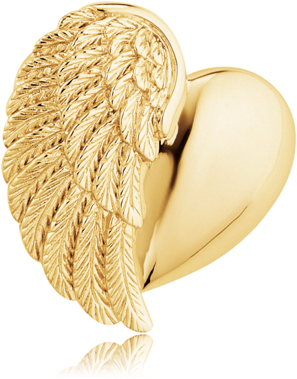 Engelsrufer Pendant Heart Wing Gold Plated - Engelsrufer Herz Flügel (600x600), Png Download