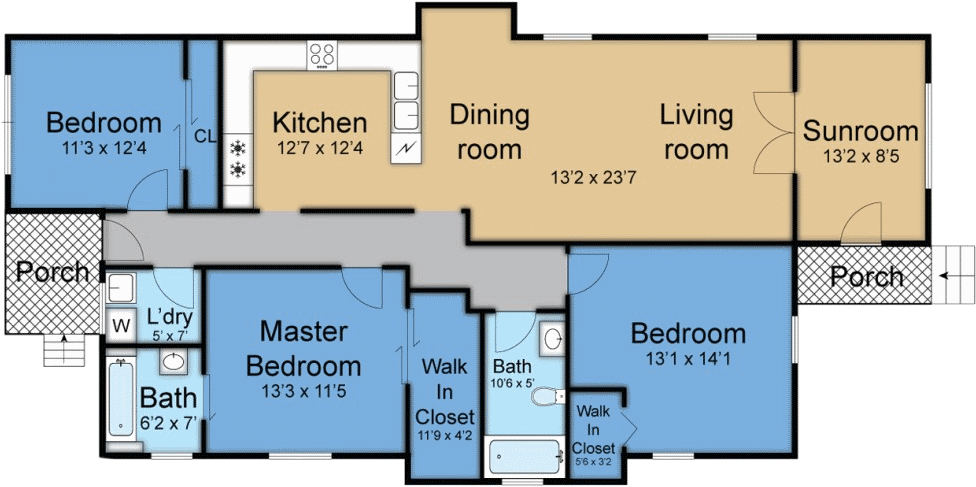 Enhance Your Real Estate Presentation And Provide An - Highlight Floor Plan (987x494), Png Download