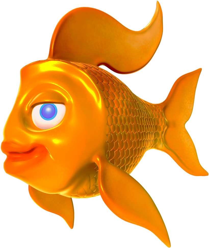 Goldfish Clipart Ish - Goldfish (1024x1024), Png Download
