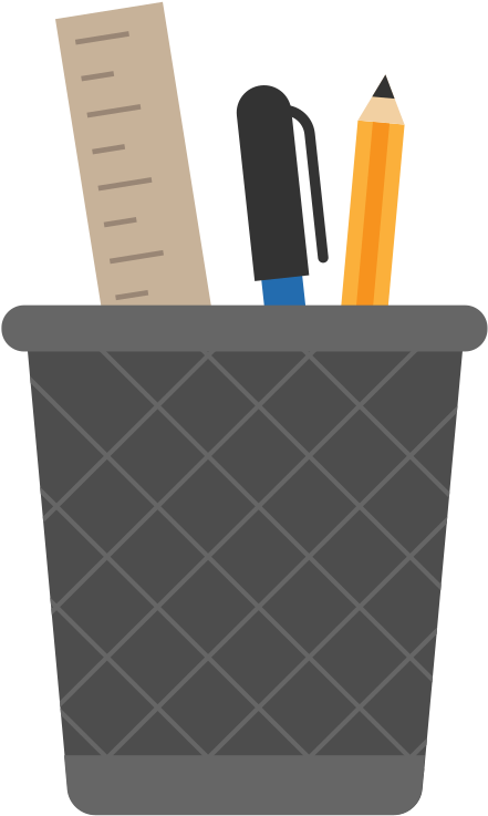 Pencil Holder Flat Icon Vector - Paper (1024x1024), Png Download