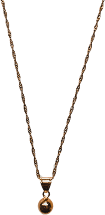 Home / Jewellery / Ball Gold Small - Necklace (562x750), Png Download