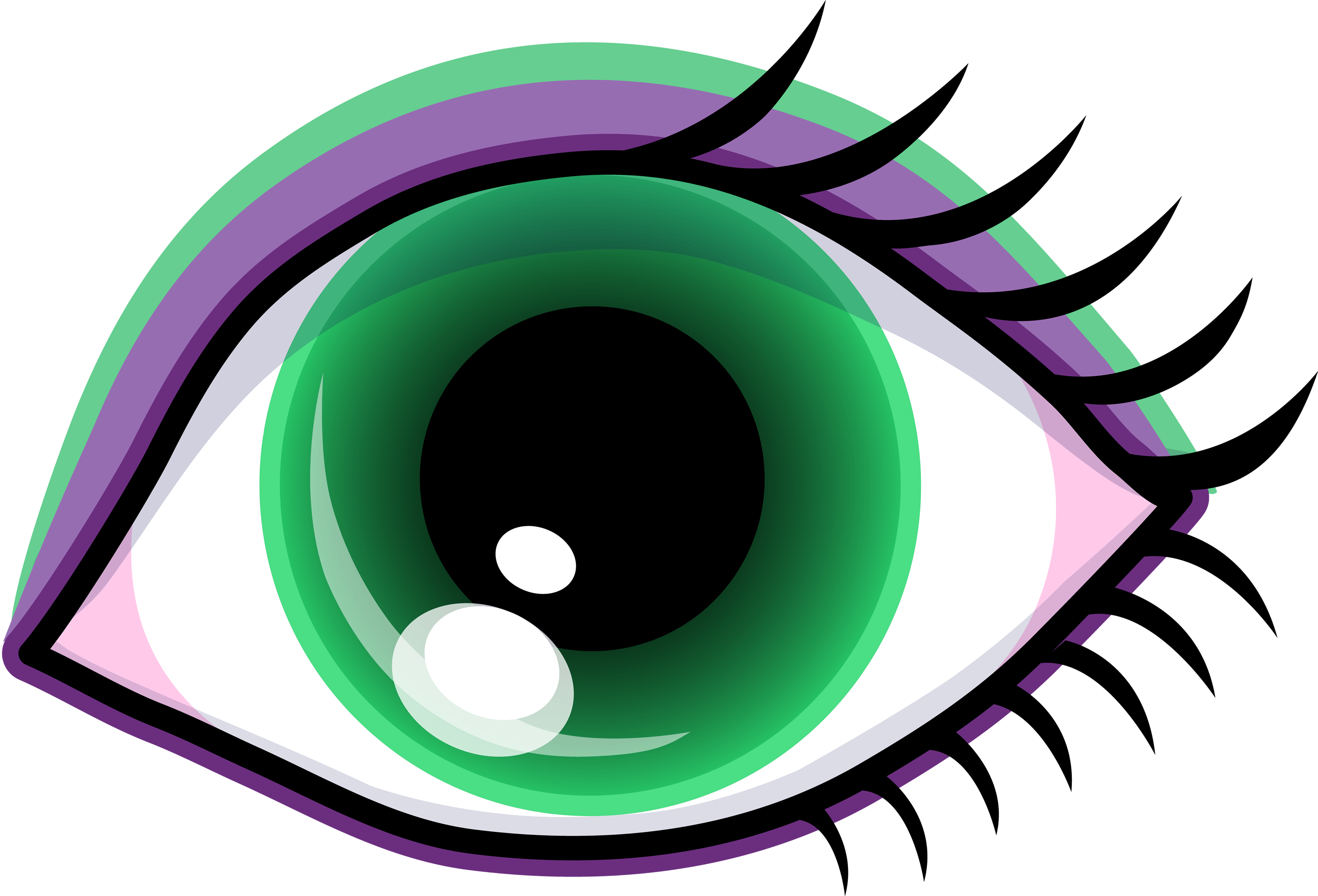 Clip Art Eye Blind Clipart - Clip Art Blue Eyes Cartoon (3500x2379), Png Download