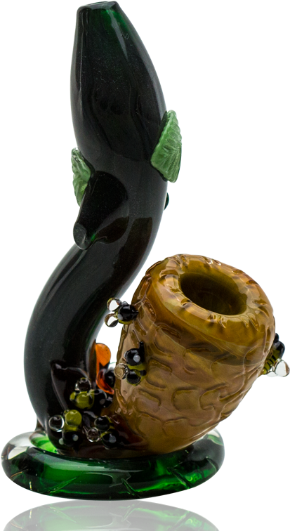 Empire Glassworks Beehive Honey Pot Sherlock Hand Pipe - Serpent (800x800), Png Download