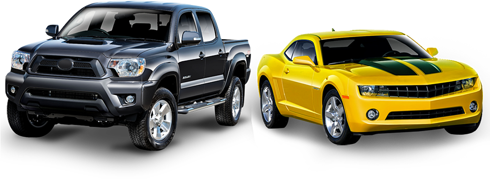 Pick Up Truck And A Sports Car - Ford F-series (979x371), Png Download