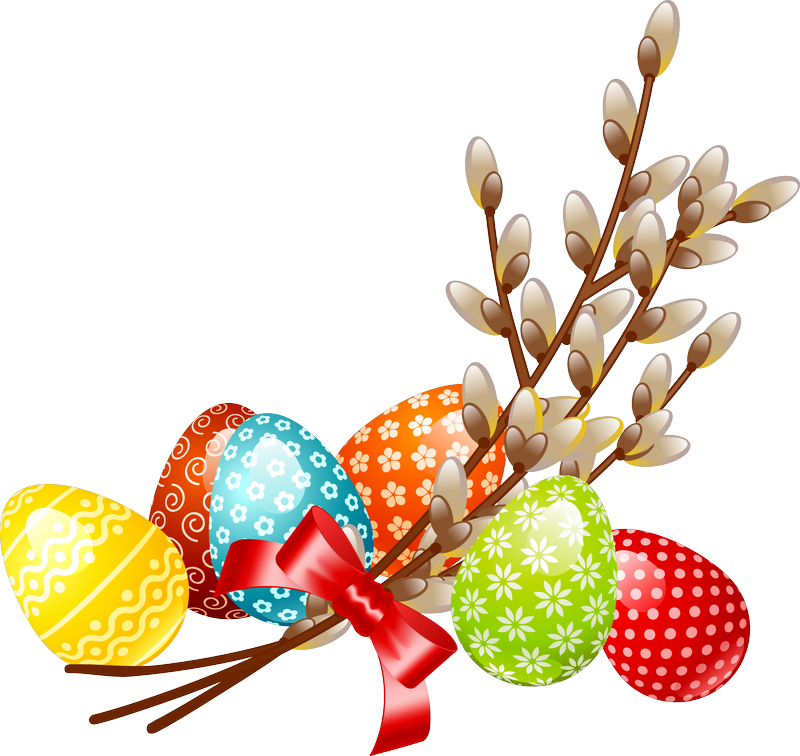 Easter Background Png - Tree With Easter Eggs Png (800x756), Png Download
