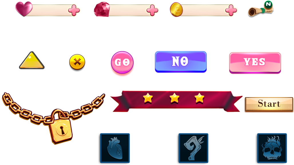 Mobile Ui Game Icons (1100x618), Png Download