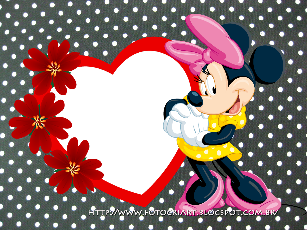 Molduras Da Minnie - Happy Valentine Day 2017 (1066x800), Png Download