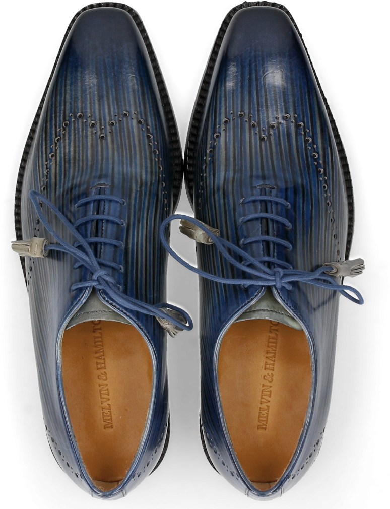 Oxford Shoes Nicolas 1 Clear Water Lines Electric Blue - Slip-on Shoe (1024x1024), Png Download