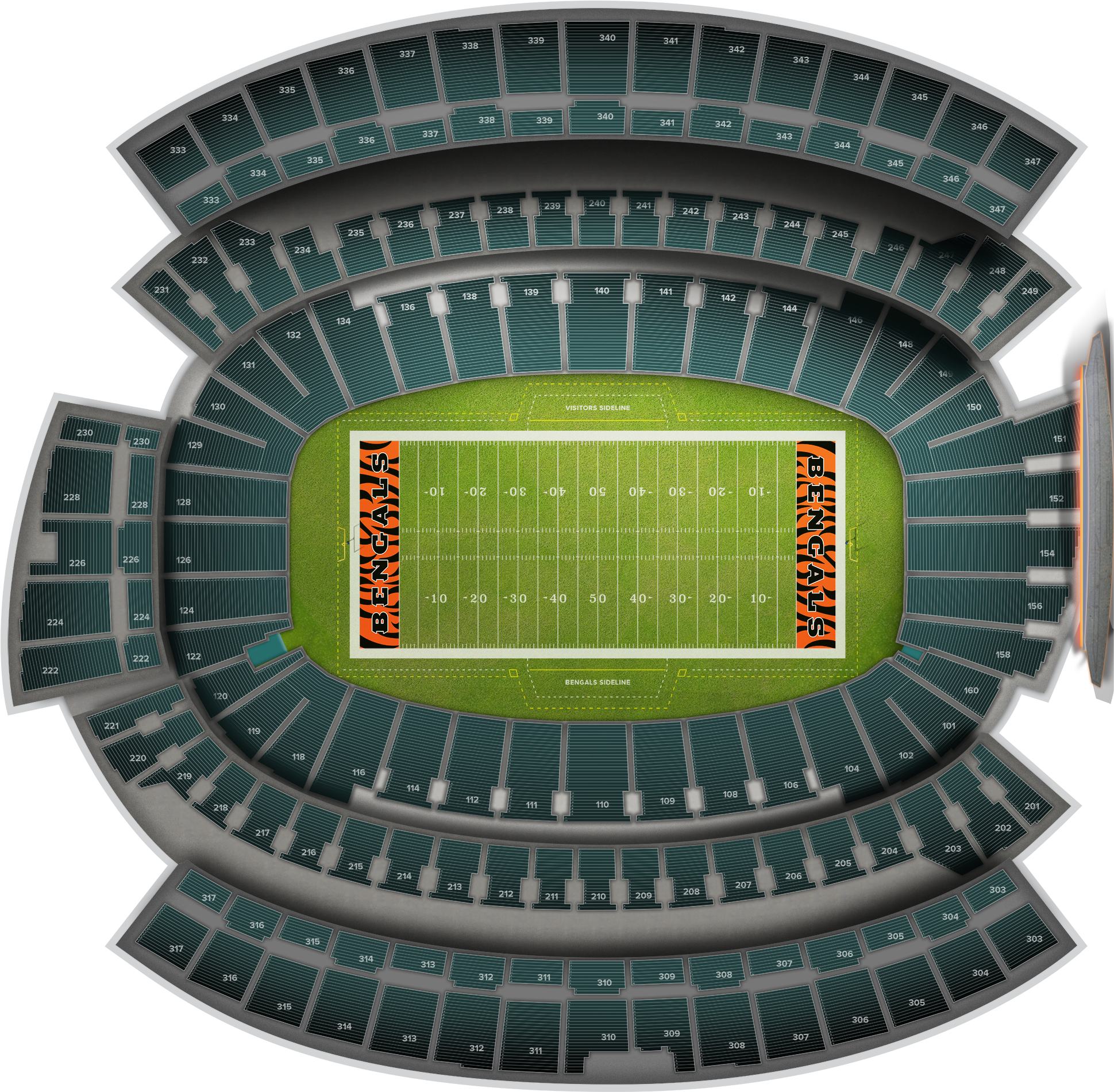 Pittsburgh Steelers At Cincinnati Bengals At Paul Brown - Soccer-specific Stadium (2560x1936), Png Download