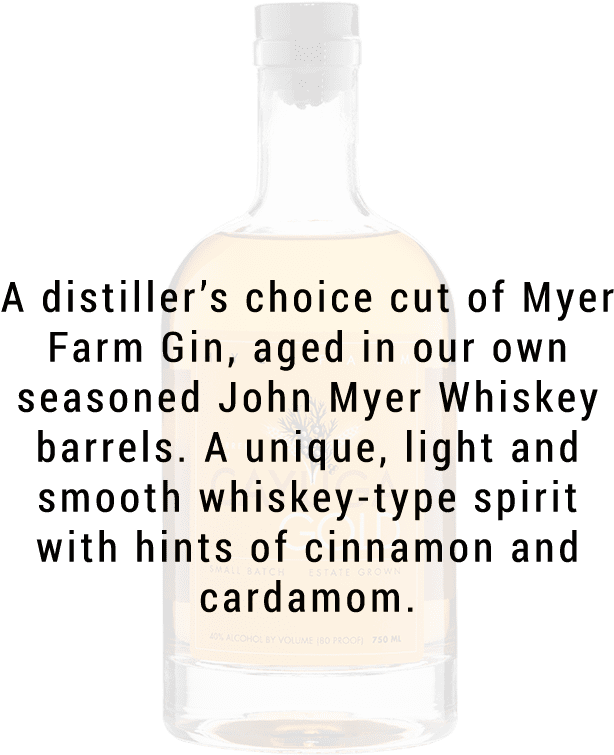 Myer Farm Cayuga Gold Barrel-aged Gin 750ml - Glass Bottle (800x800), Png Download