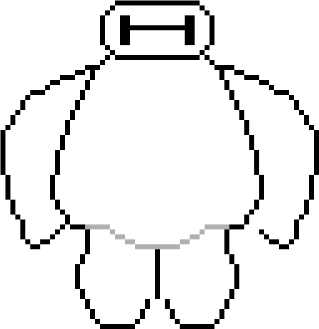 Baymax <3 - Cute Pixel Art (660x730), Png Download