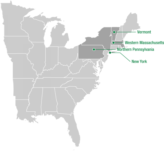 Greenwave Recycling Home Areas Served Map - Biggest Employer In Each State (600x600), Png Download