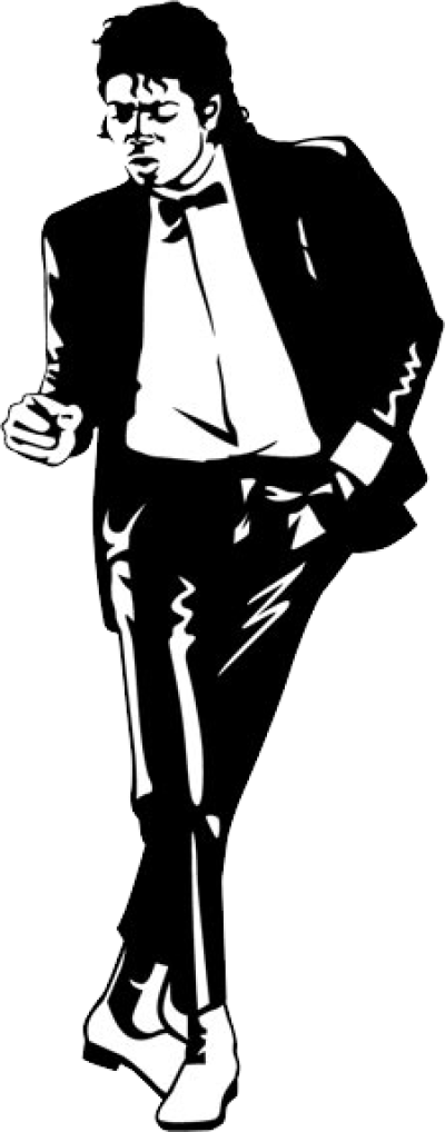 Michael Jackson Png, Download Png Image With Transparent - Michael Jackson Png Black (400x1018), Png Download