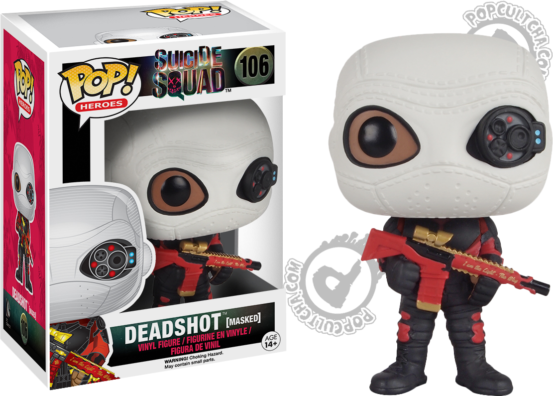 Suicide - Deadshot Masked Pop (1111x795), Png Download