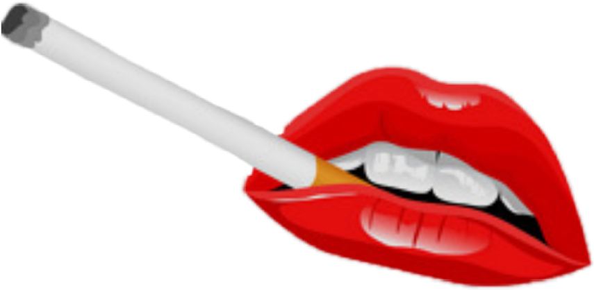 #mouth #lips #smoke #lipstick #red - Lipstick (1024x1024), Png Download