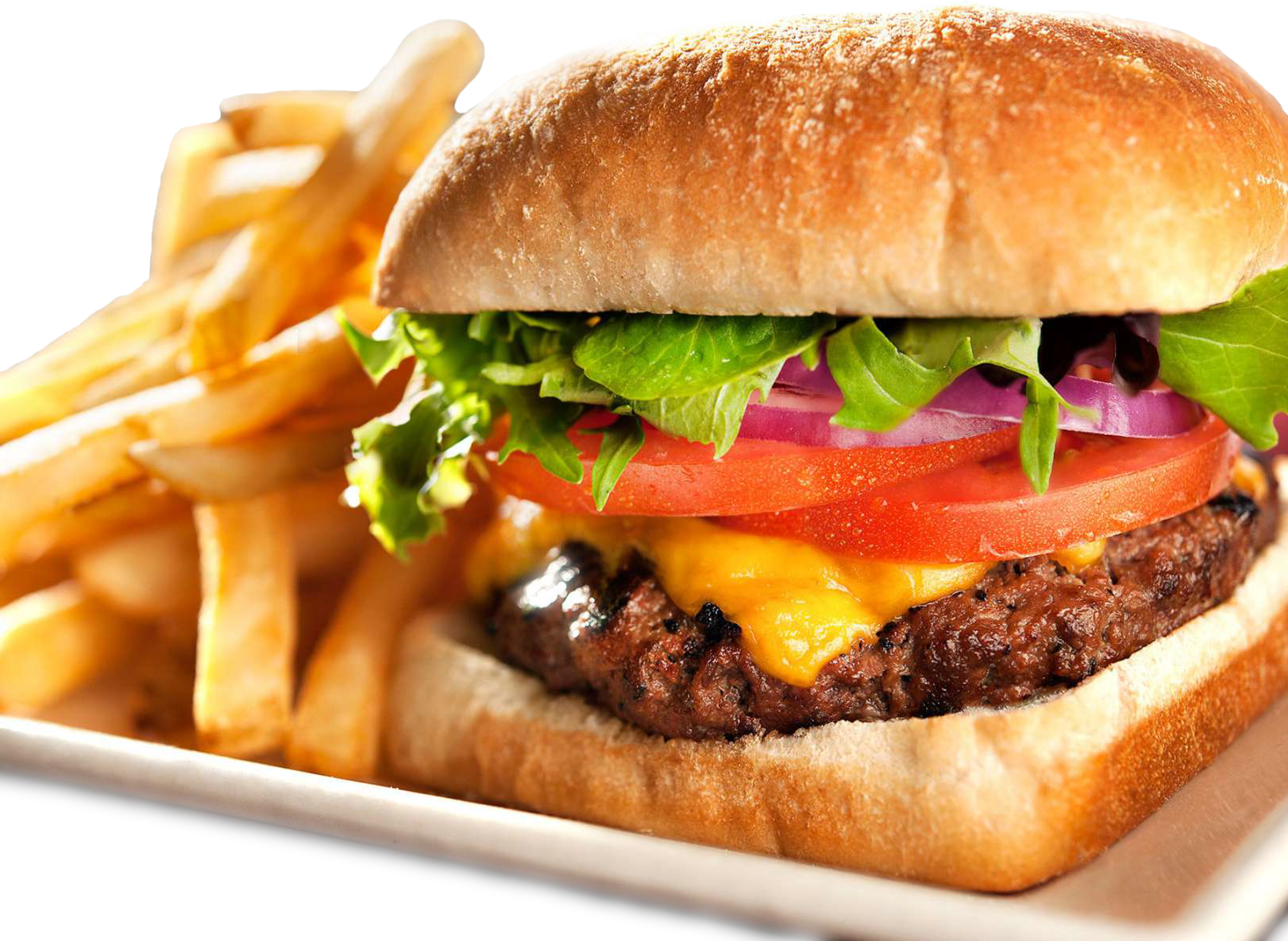 Cheese Burguer Deluxe - Jr Burger Guyana (4020x2939), Png Download
