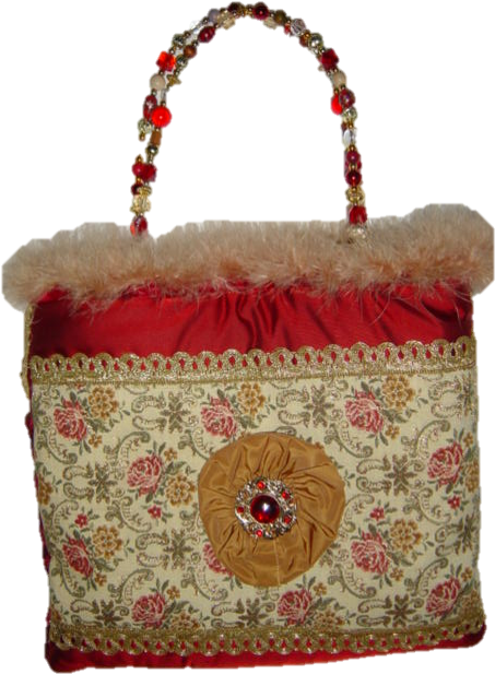 Red Lace Brown Back - Tote Bag (480x642), Png Download