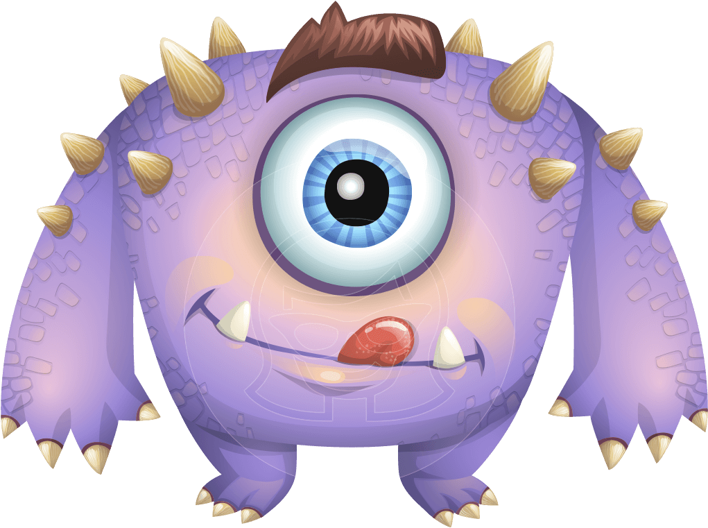 Cute Crazy Monster Cartoon Vector Character Aka Bo - Amd The Future Is Fusion (1025x1060), Png Download