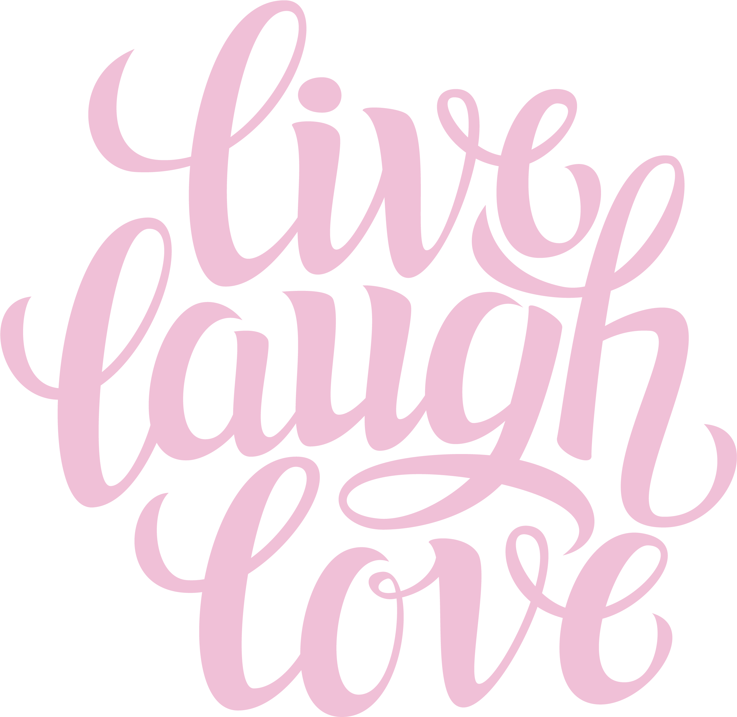 Bedrukking Live Laugh Love Violet - Live Laugh Love Font Style (2692x2693), Png Download