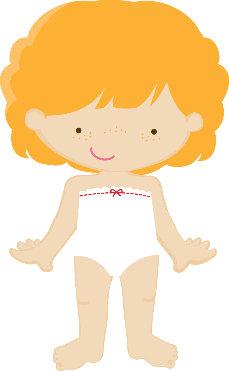 772 X 1248 1 - Girl Paper Doll Clipart (772x1248), Png Download