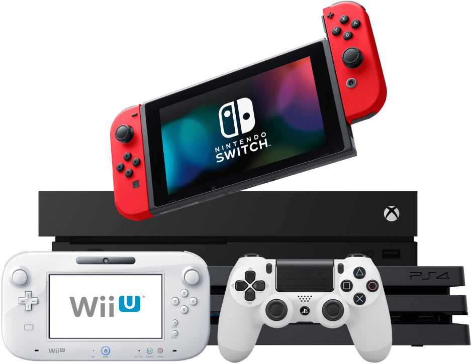 Various Game Console Brand Devices Needing Repairs - Nintendo Wii U (948x739), Png Download
