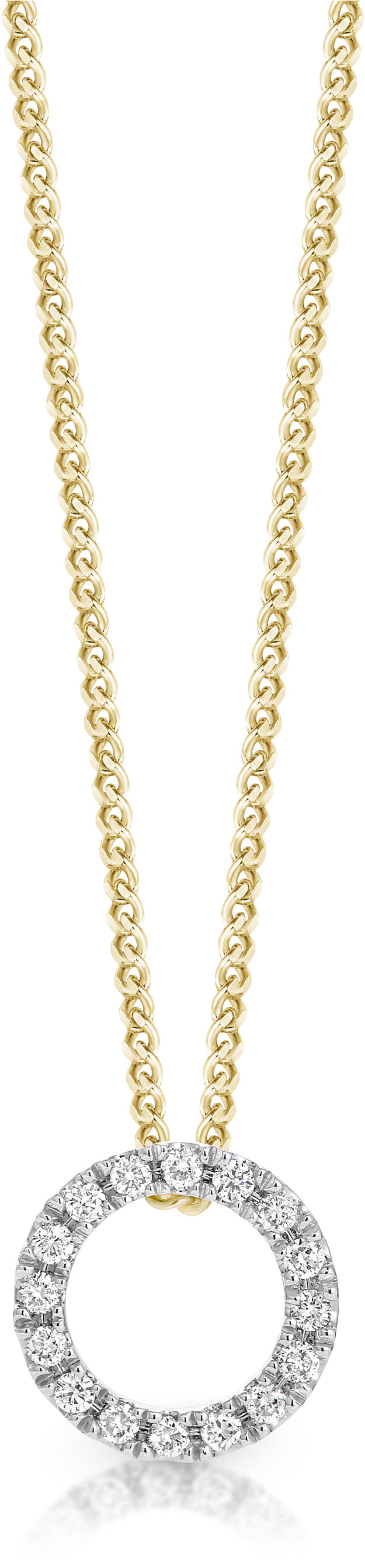 9ct Gold And Diamond 'halo' Necklace - Locket (2048x2731), Png Download