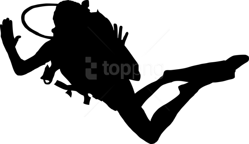 Free Png Scuba Diver Silhouette Png Images Transparent - Scuba Diver Transparent Background (850x491), Png Download