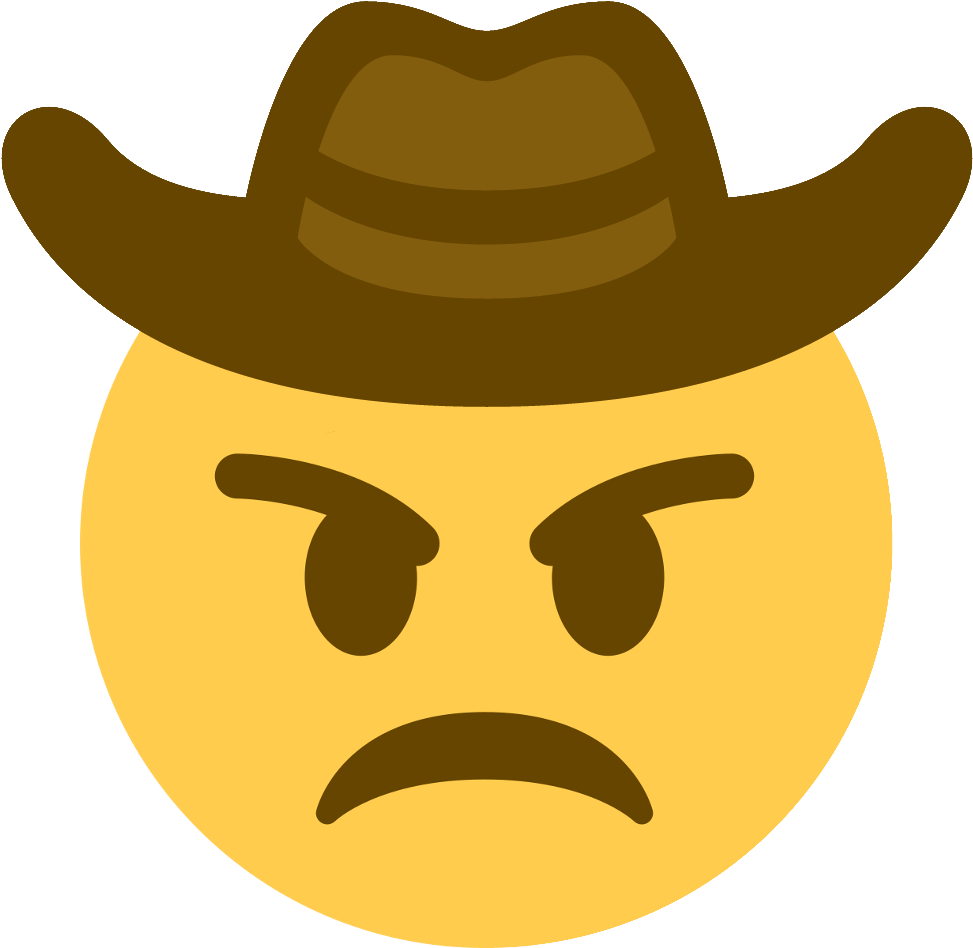 Discord Emoji - Cowboy Emoji Twitter (1024x1024), Png Download