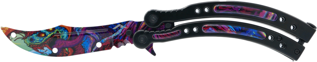 Csgo Butterfly Knife Trainer Hyper Beast (1200x796), Png Download