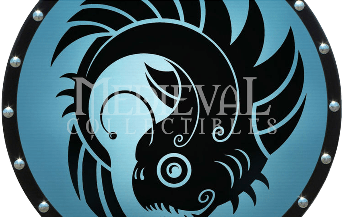 Viking Shields Wooden Patterns Wooden Thing - Lantern Fish Shield (1200x715), Png Download