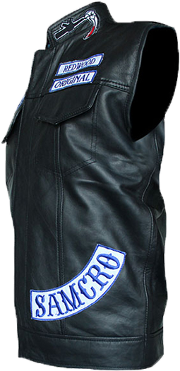 Charlie Hunnam Sons Of Anarchy Leather Vest - Sons 0f Anarchy Vests (600x800), Png Download