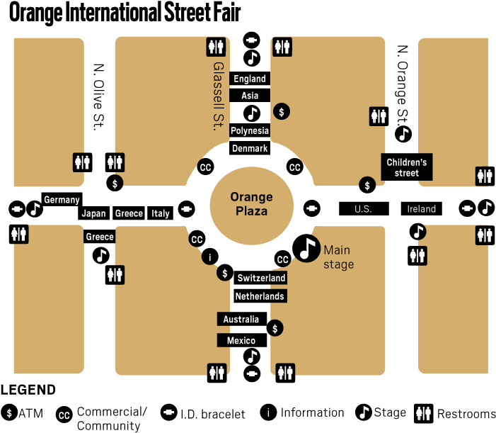Ocr L Streetfair 0824 - Orange International Street Fair 2016 (709x628), Png Download