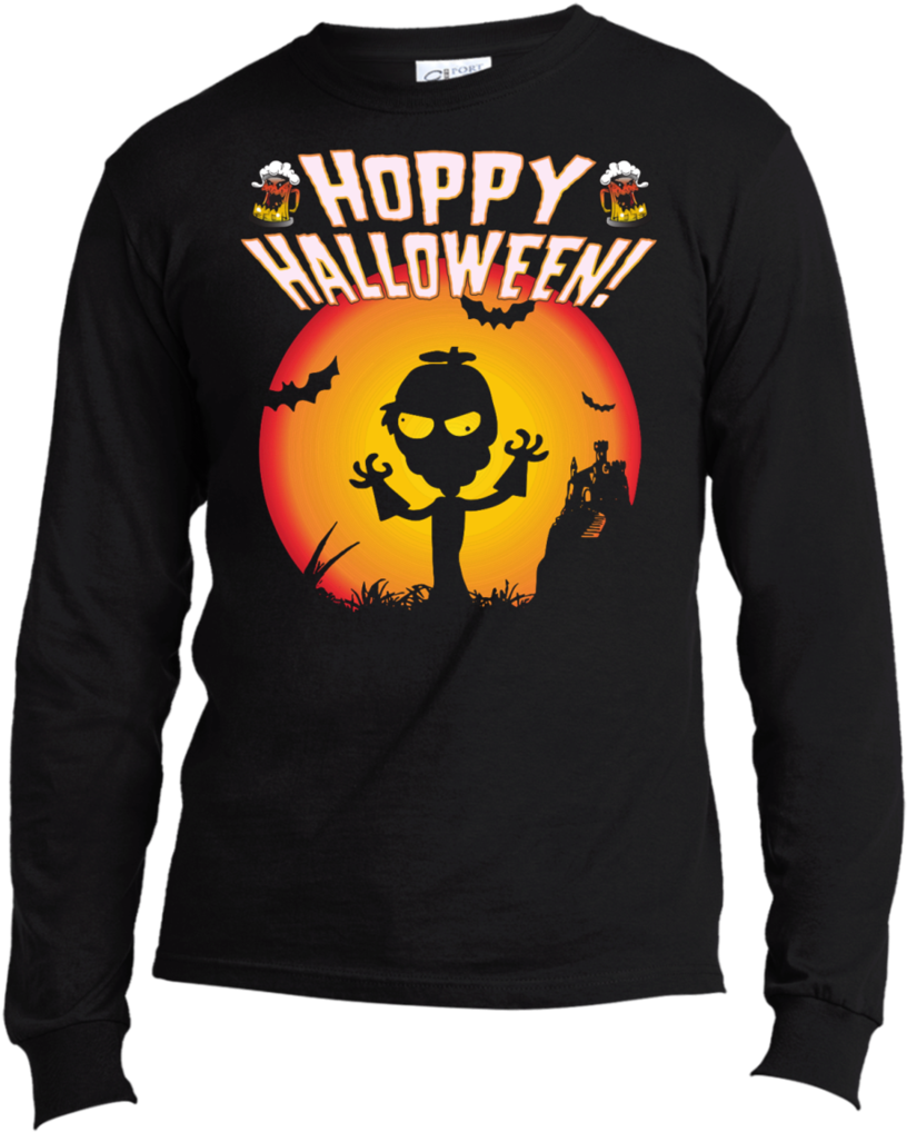 Hoppy Halloween Hop Head Zombie & Scary Beer Mugs Long - Yoda Seagull T Shirt (1024x1024), Png Download
