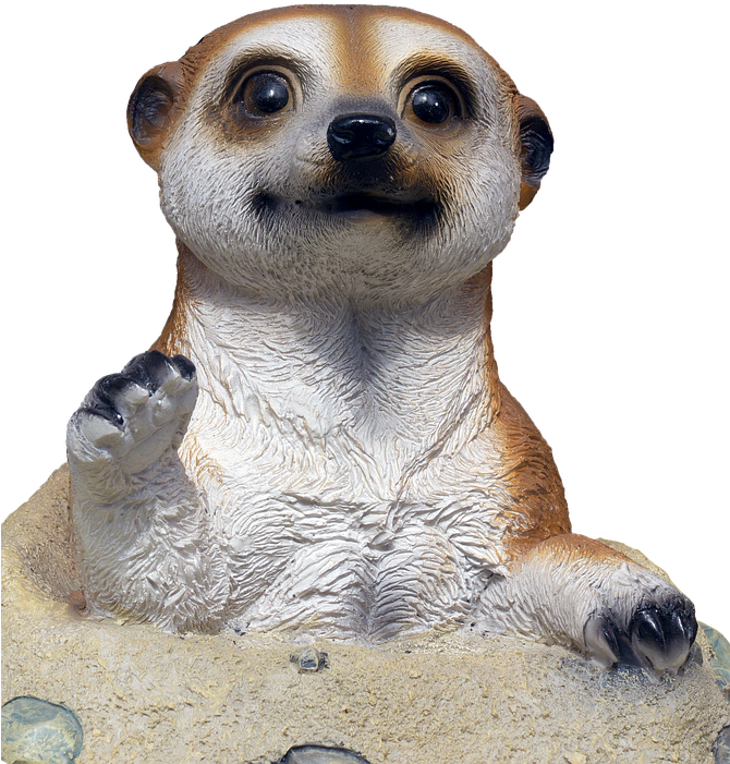 Meerkat, Ceramic, Figure, Deco, Scharrtier - Surikata Png (669x720), Png Download