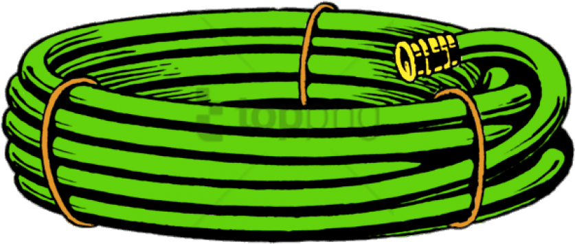 Free Png Download Green Garden Hose Png Images Background - Garden Hose Clip Art Black And White (850x365), Png Download