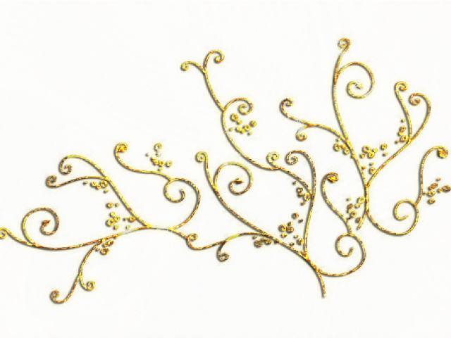 Floral Swirls Line Pattern (640x480), Png Download