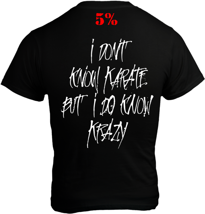 Hahaha I Know Crazy, Black T-shirt With White Lettering - Bar And Grill Shirts (800x800), Png Download