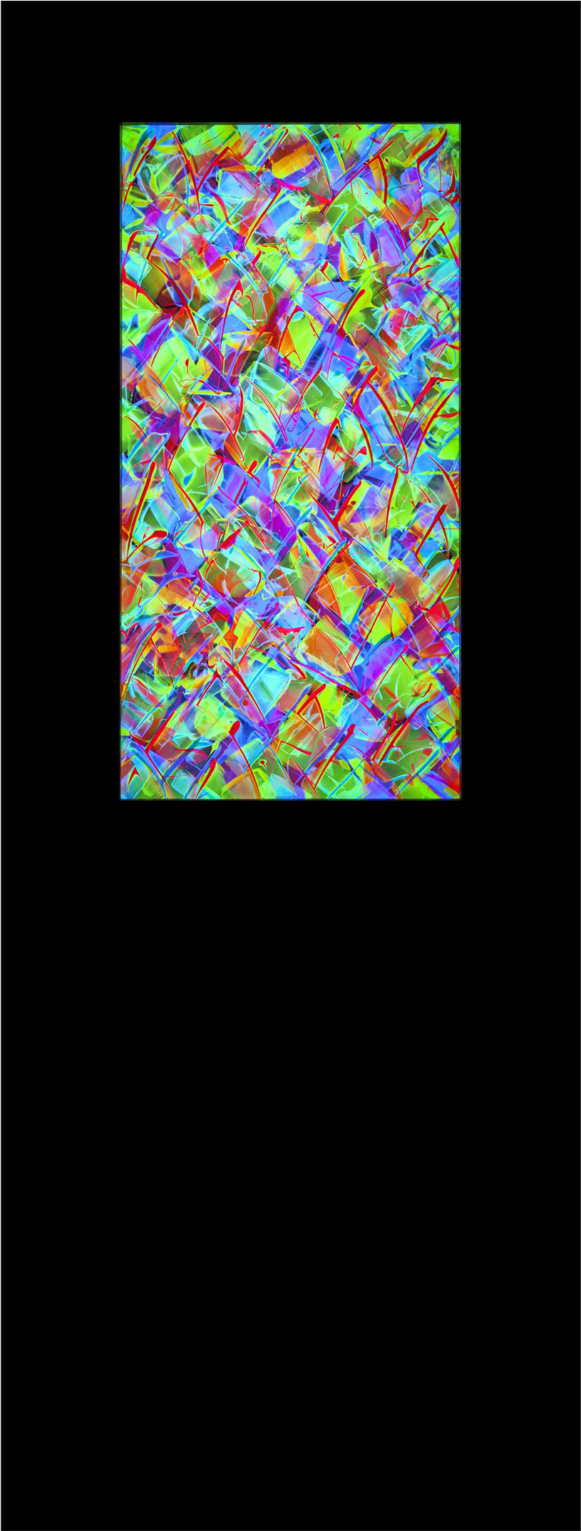 Neon Art, Contemporary, Light, Painting - Stained Glass (1440x2146), Png Download