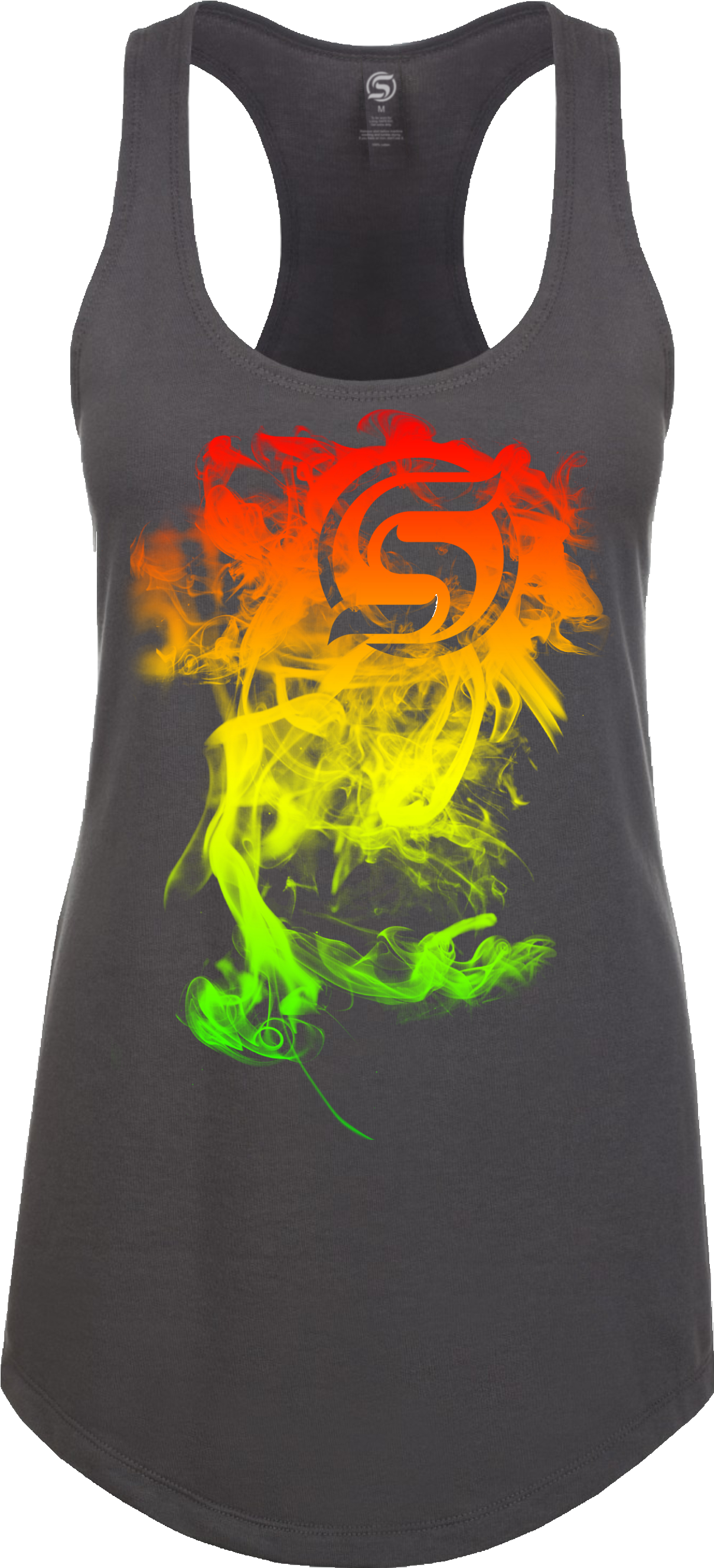 Rasta Smoke, Ladies Racerback Tank - Active Tank (2700x2700), Png Download