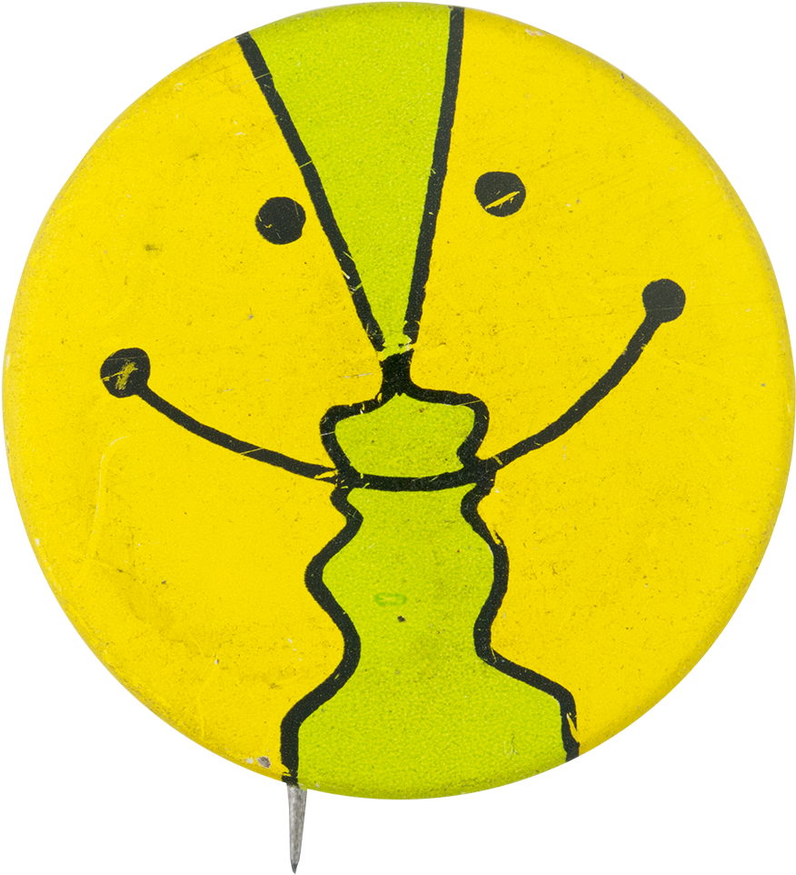 Yellow And Green Smiley Smileys Button Museum - Circle (1000x1073), Png Download
