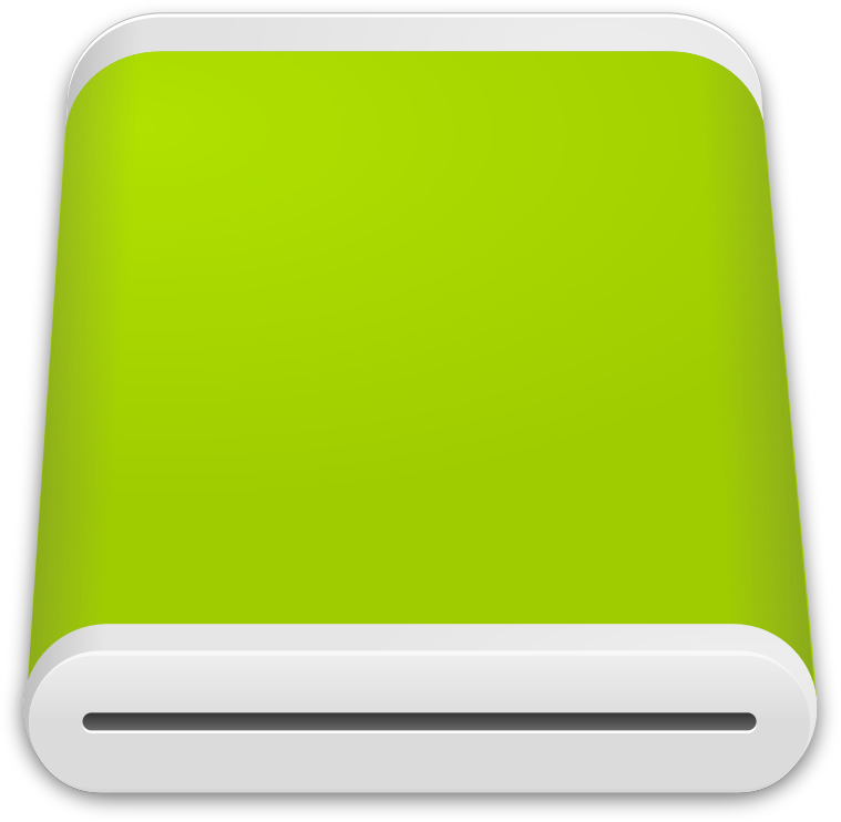 Optical Drive - Green Hard Drive Icon (759x742), Png Download